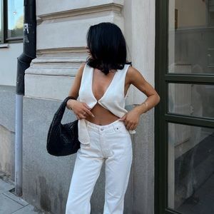 NWOT Rumored Prince Street Top in Ecru